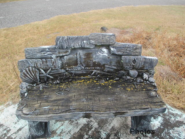 Bench in front of Sapelo Island Post Office IMG 0904